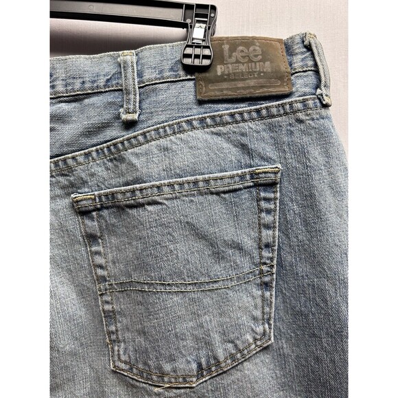 Lee Relaxed Fit Jeans Men's 42 X 34 Blue Denim Light Wash Broken In - Picture 5 of 12